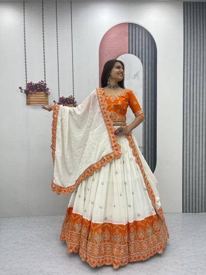 Wedding Special Chinon Embroidered Lehenga Choli