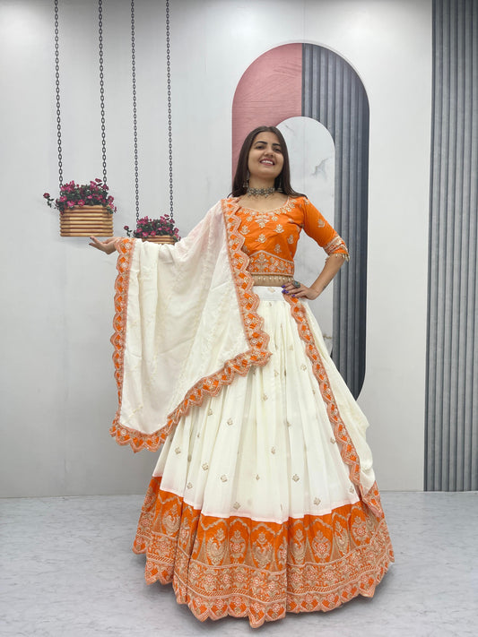 Wedding Special Chinon Embroidered Lehenga Choli