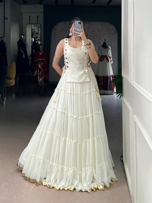 Premium Marble Fabric Co-ord Set Lehenga – Festive Edition