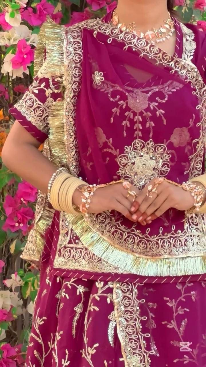 Darbari Poshak – Premium Embroidered Lehenga Choli Set