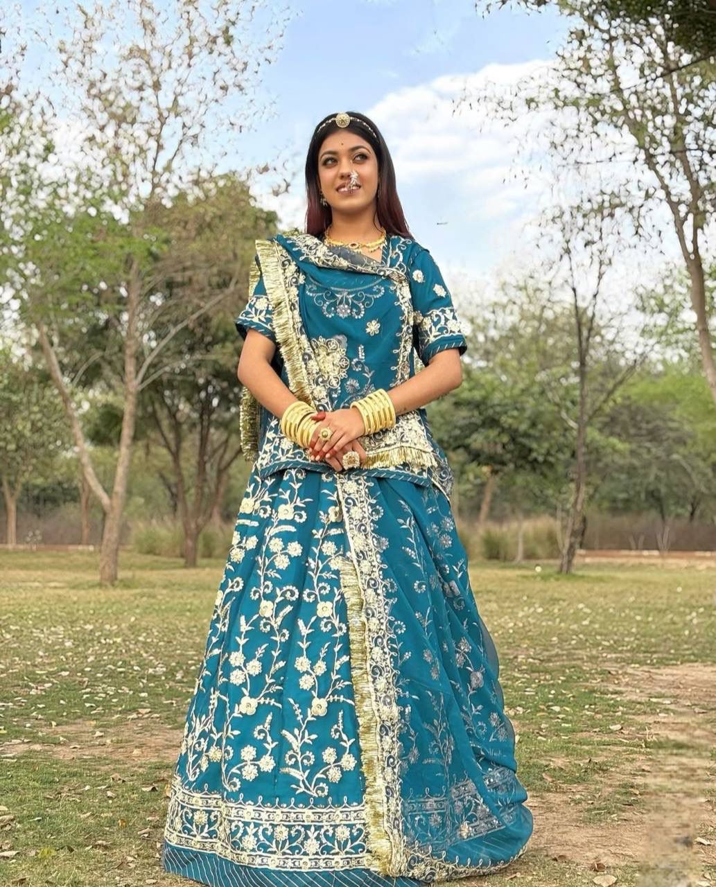 Darbari Poshak – Premium Embroidered Lehenga Choli Set