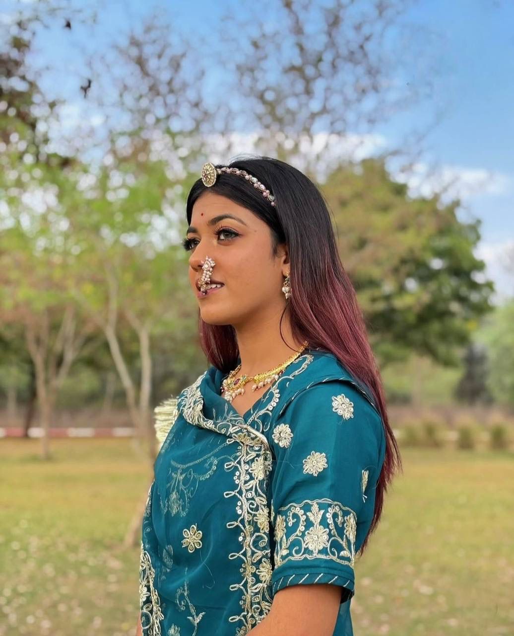 Darbari Poshak – Premium Embroidered Lehenga Choli Set