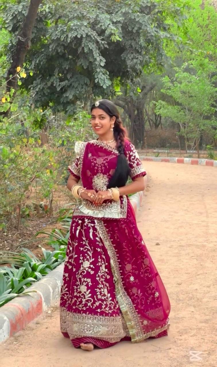 Darbari Poshak – Premium Embroidered Lehenga Choli Set