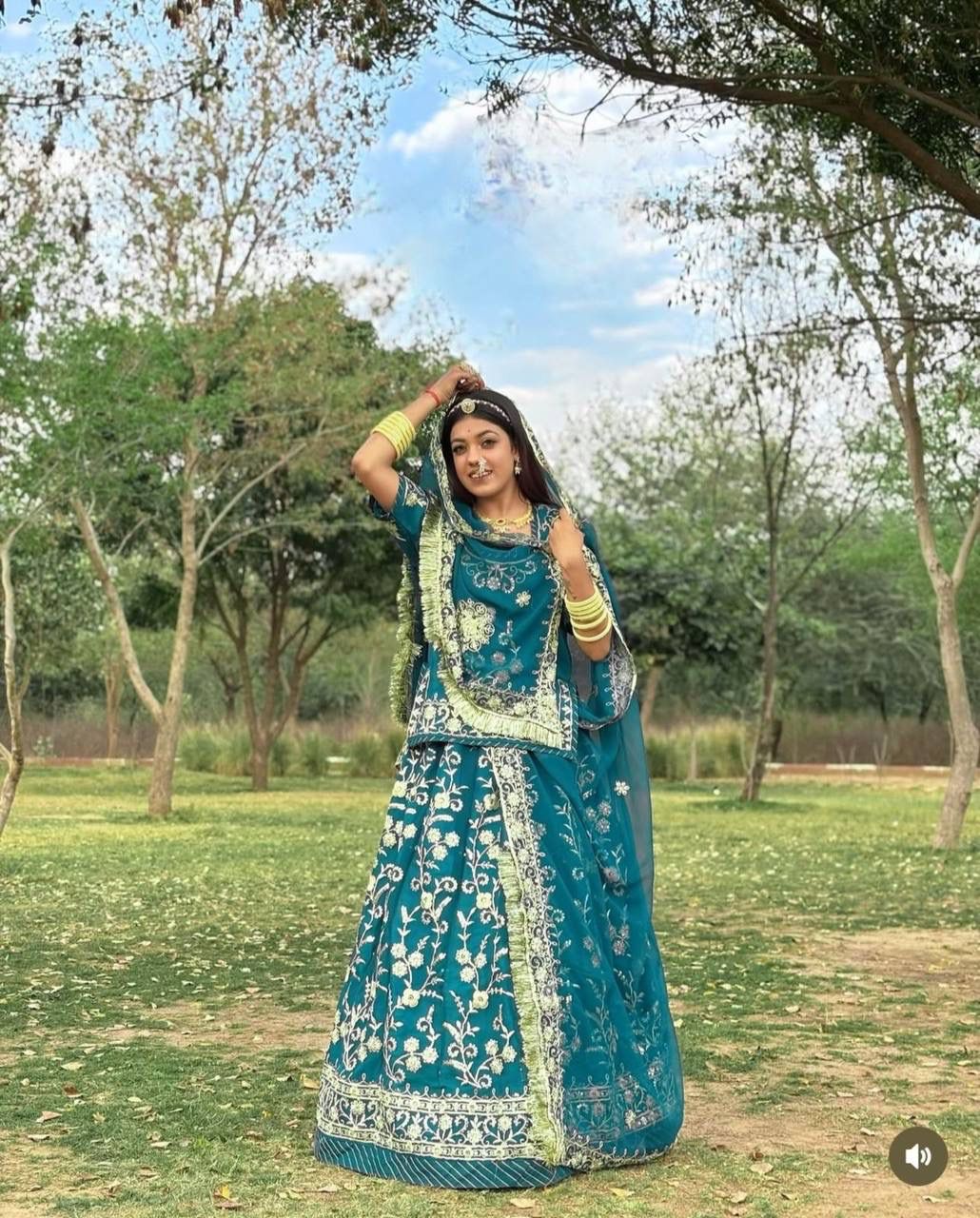 Darbari Poshak – Premium Embroidered Lehenga Choli Set