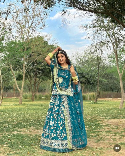 Darbari Poshak – Premium Embroidered Lehenga Choli Set