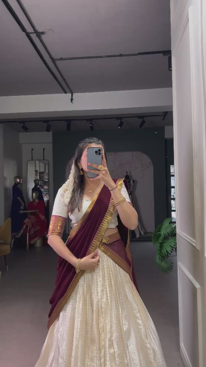 Kalyani Heritage Cotton Lehenga Choli Set