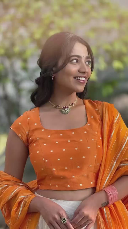 AARADHYA” – Festive Jacquard Silk Lehenga Choli